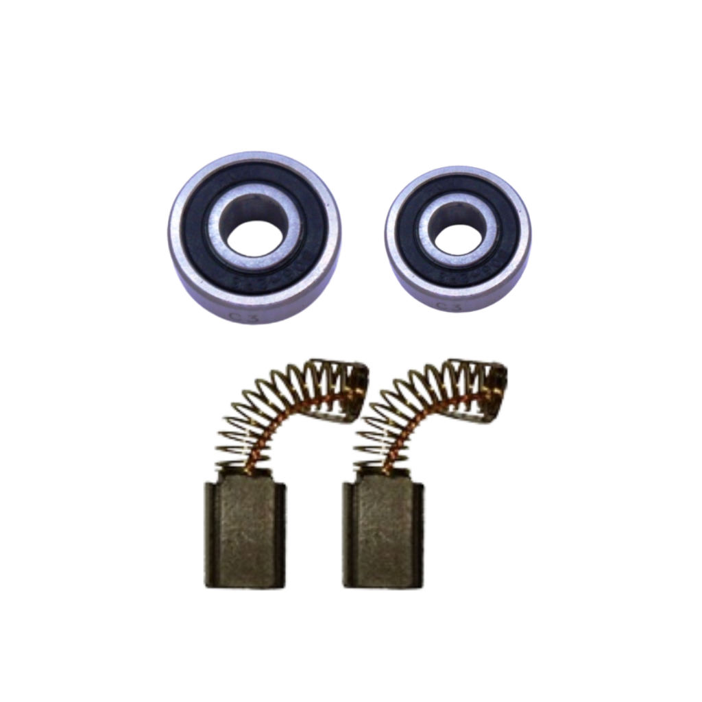 Kit 5300 Skill Rolamentos do Induzido + Carvão Serra Circular Compatível 608 6000