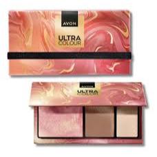 AVON ULTRA COLOR PALETA FACIAL EM PÓ 3 EM 1 BLUSH/PÓ BRONZEADOR/ILUMINADOR SUNKISSED VAL 03/2027