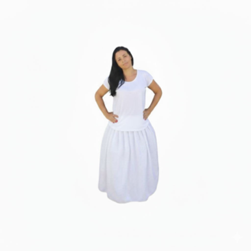 Roupa de Umbanda Conjunto Pomba Gira 2 peças Camisu + Saia oxford