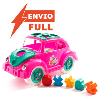 Fusca Educativo Pedagógico Educativo Brinquedo Cores Sortidas Com Peças de Encaixar - QUE…