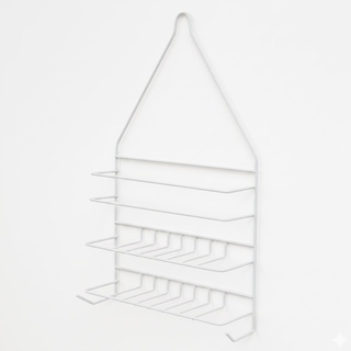 Porta Shampoo Duplo Metal Pintado Branco em Oferta na Shopee