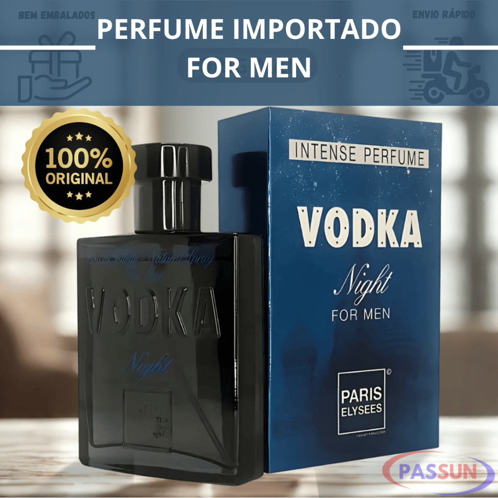 Perfume Masculino Vodka Night Paris Elysees Eau De Toilette 100ml Importado Original