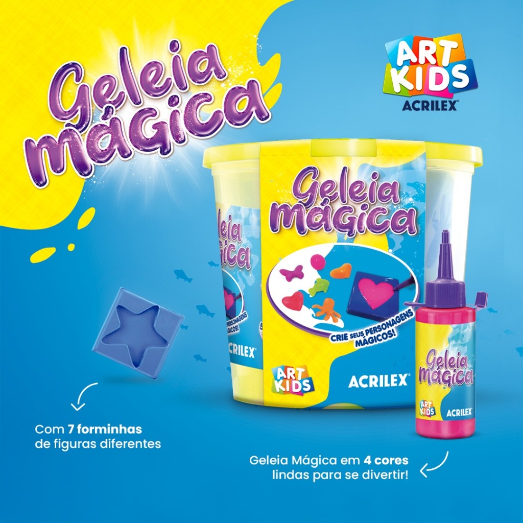 Kit Balde Divertido De Geleia Magica 4 Cores Premium Cor Colorido em Oferta na Shopee