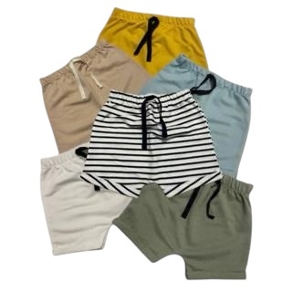 Kit 5 Shorts Bebê Algodão – Moletinho Macio e Confortável | Tamanhos 0 a 24 Meses Bermudas RN em Oferta na Shopee
