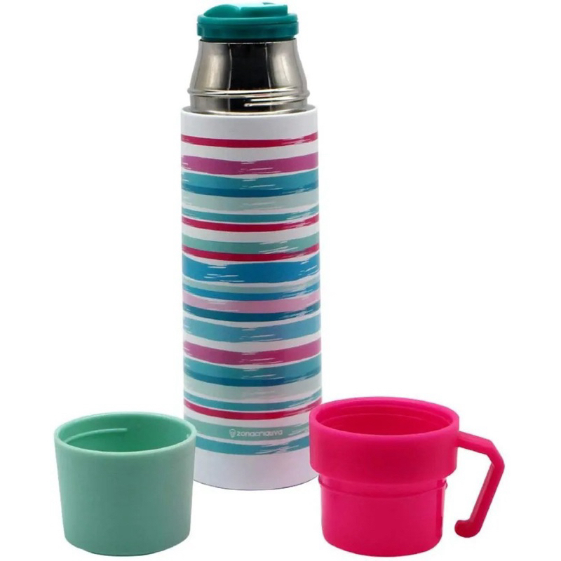 Cantil Térmico 500ml com 2 Tampas – “Amizade e Felicidade” | Zona Criativa