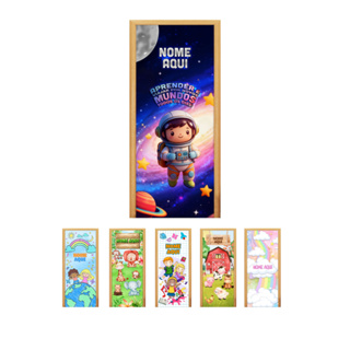 Capa De Porta Decorativa Personalizada Volta às Aulas Escolar Diversos Temas 0,85x2,10 em Oferta na Shopee