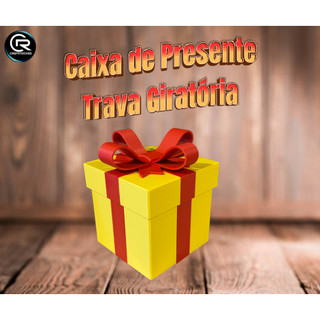 Caixa de presente 3D com trava giratória, ideal para lembranças criativas e pequenos presentes