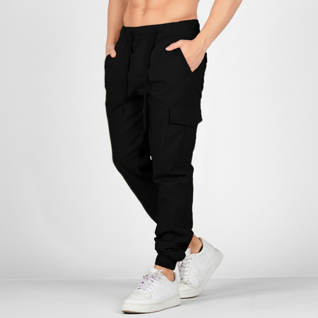 Calça Cargo Masculina Com Punho  Skatista Bolso na Perna