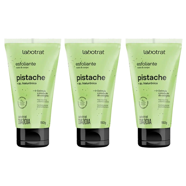 KIT C/3 ESFOLIANTE CORPO/ROSTO LABOTRAT 150G PISTACHE