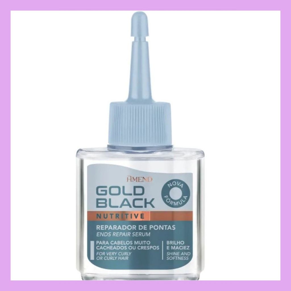 Reparador Nutritivo De Pontas Gold Black 30Ml Amend Cosmetics Silicone