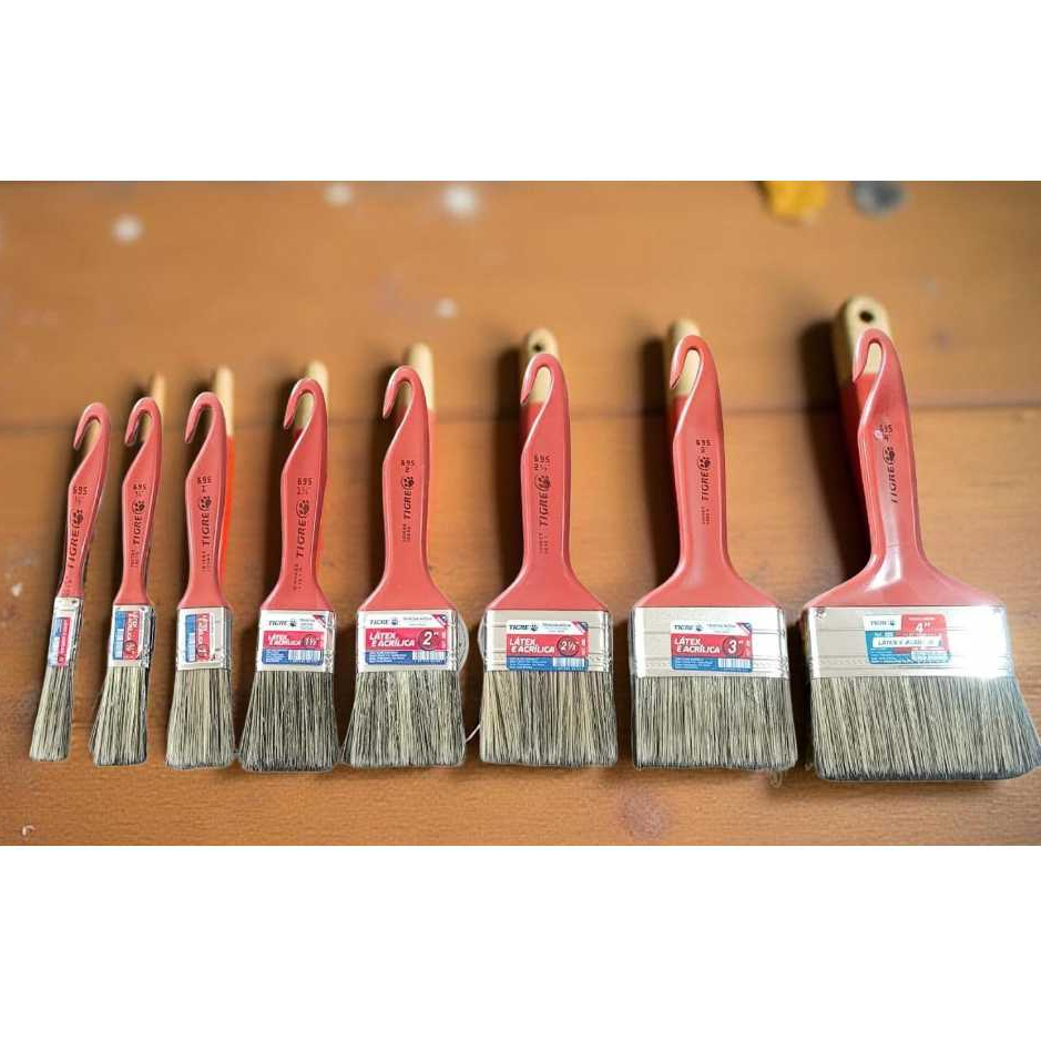 Pincel da Tigre Econômica sérdas macias para Pintura de Látex Acrílico esmalte Verniz madeira parede em geral em Oferta na Shopee