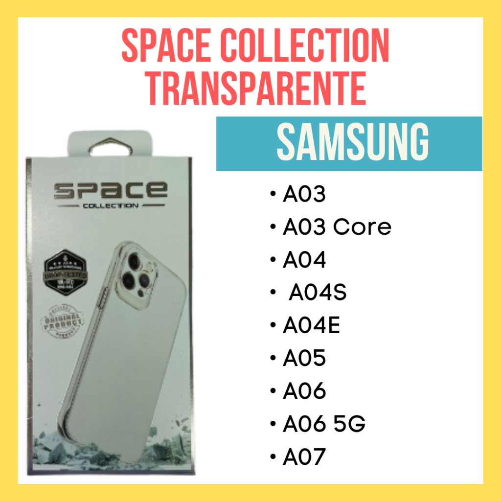Capa Original Space Collection Transparente Para Samsung  A03/ A03 Core/ A04/ A04S/ A04E/ A05/ A06/ A06 5G/ A07/ (CF25).