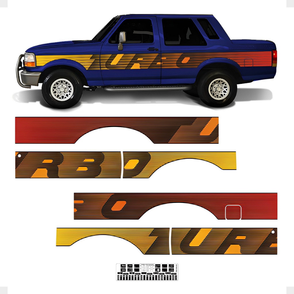 Faixa Compatível F1000 93 Turbo Adesivo Cabine Extra Amarelo em Oferta na Shopee