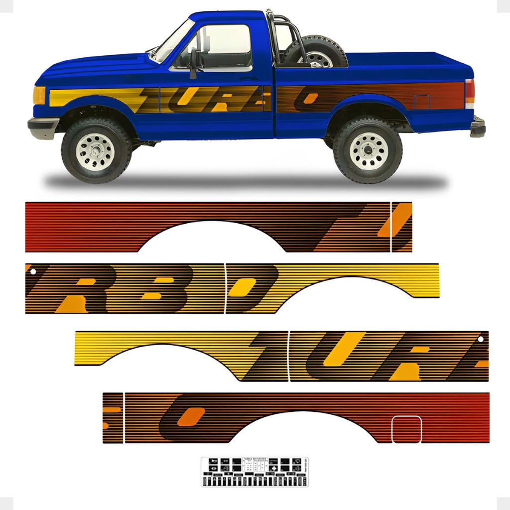 Faixa Compativel F1000 93 Turbo Adesivo Amarelo Cab. Simples em Oferta na Shopee