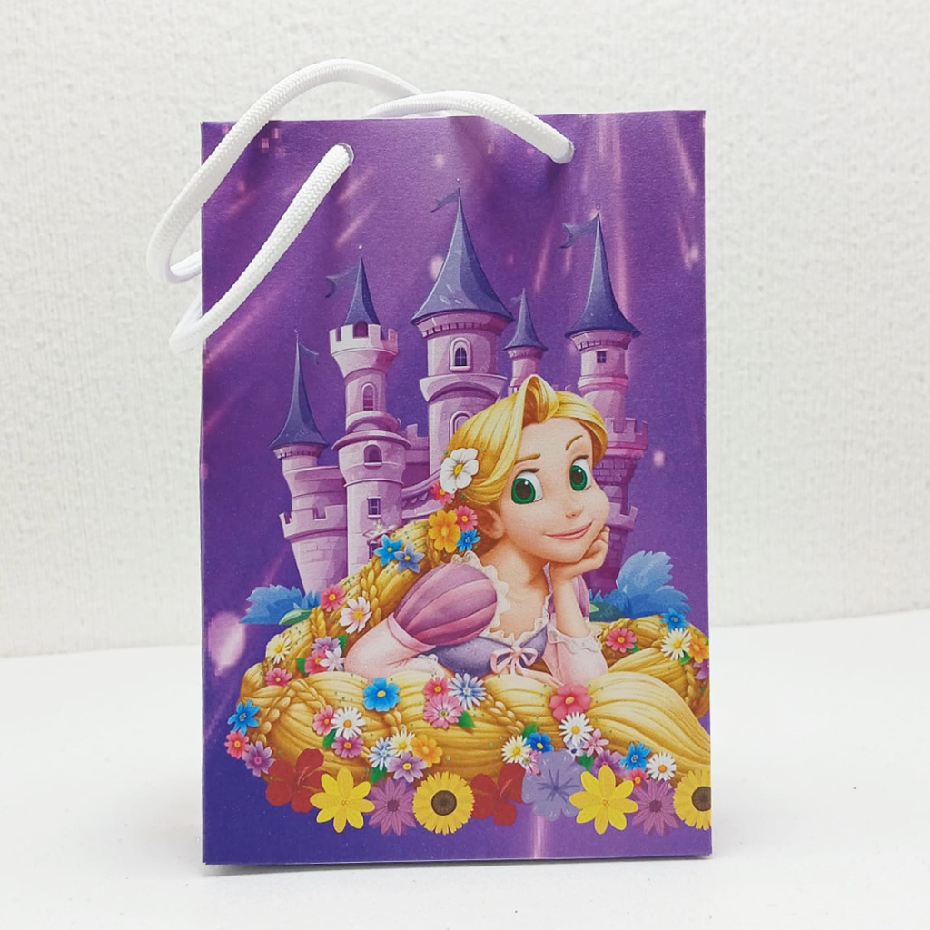 Sacolinha Surpresa Personalizada ENROLADOS RAPUNZEL - Festa - Lembrancinha (PEGUE E MONTE)