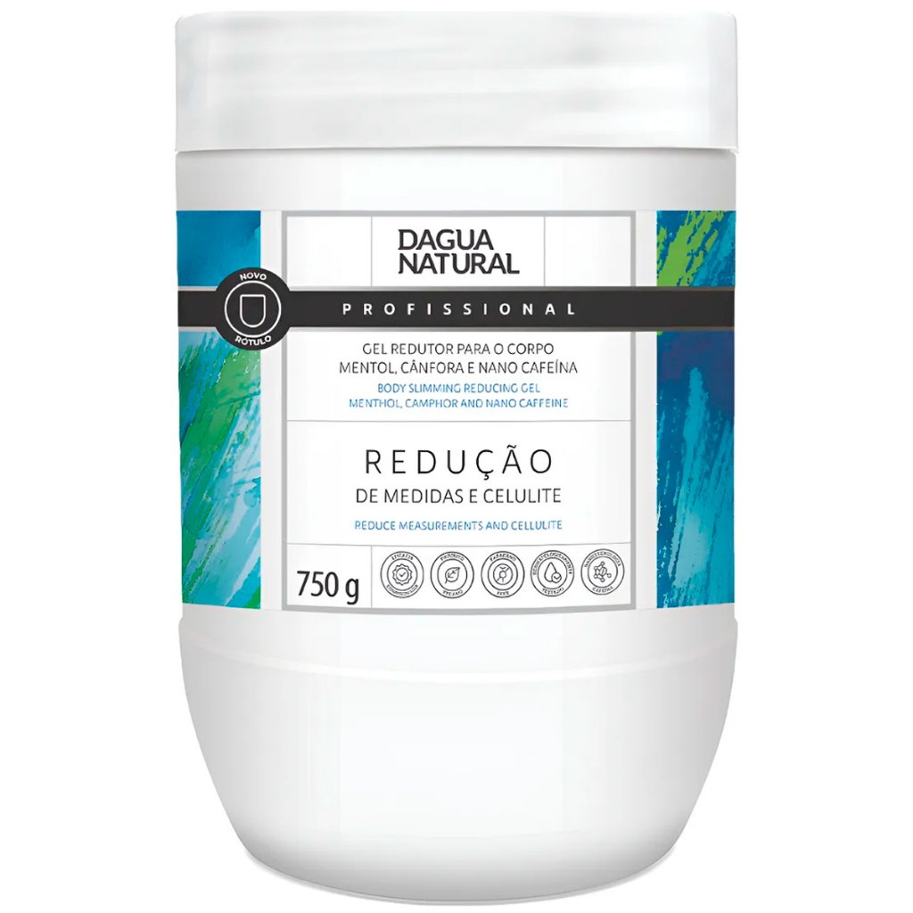 Gel Redutor para o Corpo Dagua Natural Mentol Cânfora Nano Cafeína 750g Redução de Medidas Celulite em Oferta na Shopee