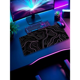 Mouse Pad Gamer Com Costura nas Bordas Vários Tamanhos Tema Anime/Abstrato e outros