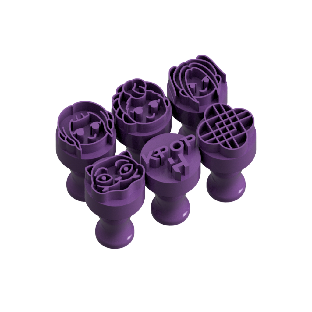 Carimbo para Brigadeiro e Doces - Lutadores do Kpop - Kit com 6 unidades em Oferta na Shopee