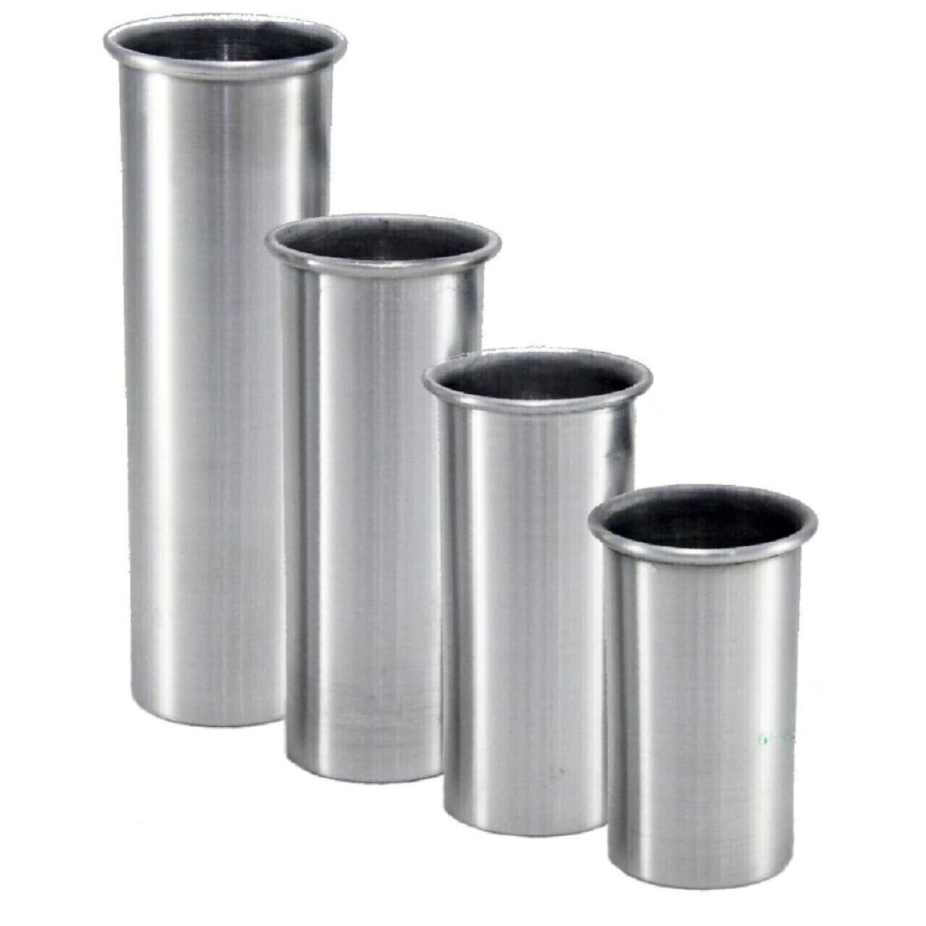 Kit 4 Formas de Alumínio Cilíndrico N°05 para Velas Artesanais
