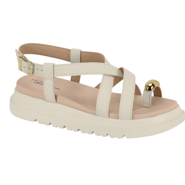 Sandália Papete Modare Com Tiras Detalhe Anelar Conforto em Oferta na Shopee