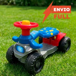 Carrinho Andador Gira Gira Passeio Buzina Menino Azul 1 a 3 anos até 16kg Inmetro Zigzag Queen Shop