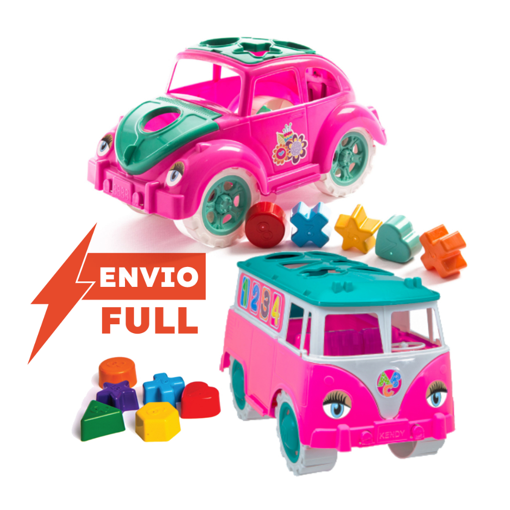 Kombi E Fusca Educativo Pedagógico Menina - Para O desenvolvimento Cognitivo Infantil e Diversão em Oferta na Shopee