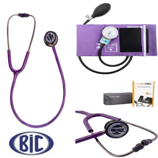 Estetoscópio Duplo Inox Eternity III Profissional BIC + Esfigmo Completo P.A.MED MALBEC em Oferta na Shopee
