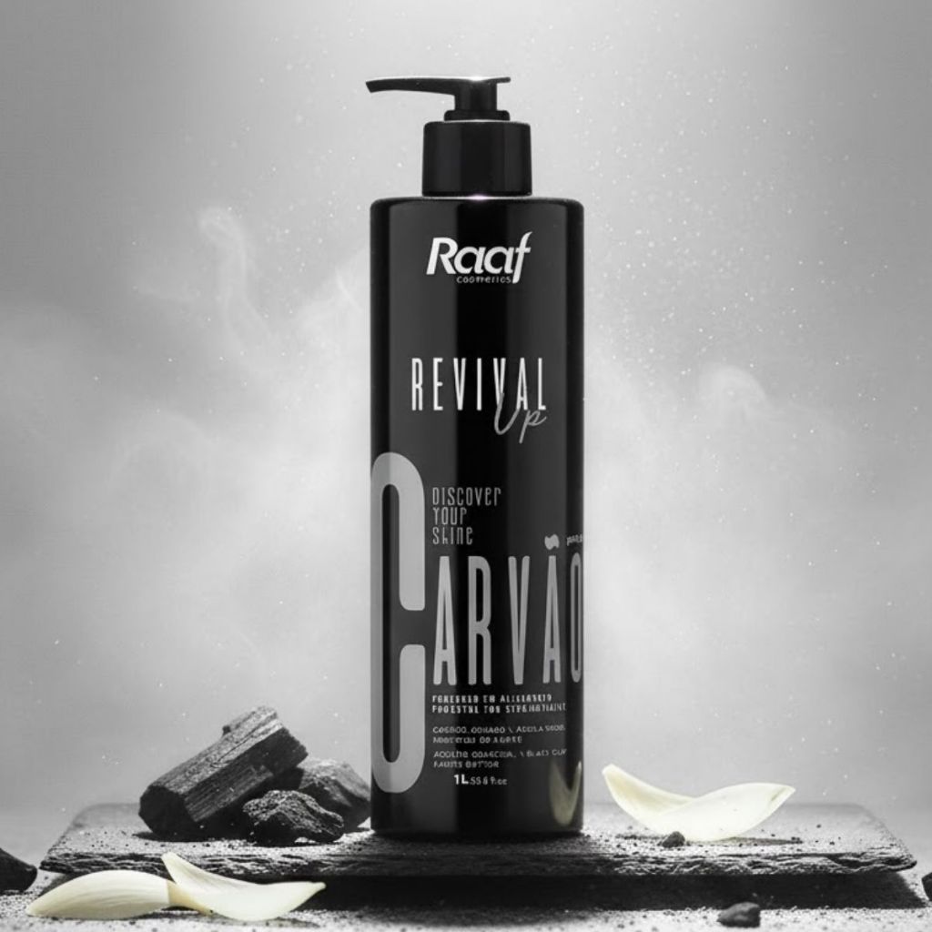 Selante Capilar Progressiva Profissional Carvão Ativado Revival Liso Perfeito Raaf Cosmetics - 1L