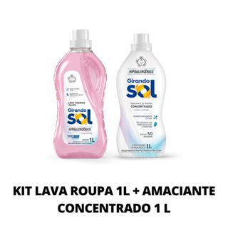 Kit Lava Roupas Hipoalergênico + Amaciante Concentrado Hipoalergênico - Girando Sol | Para Bebês em Oferta na Shopee