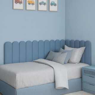 Kit 5/7/8/10/12/15 Placas de Cabeceira Nuvem Estofada 45X20 cm Cama Solteiro Casal Queen King Super King
