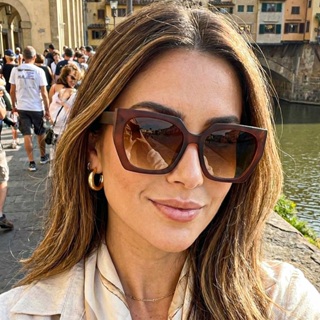 Óculos de Sol Feminino Gatinho Geométrico Ilook Moda Urbana Armação Leve Hastes Reforçadas Proteção Total UVA UVB em Oferta na Shopee