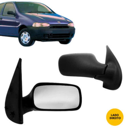 Retrovisor Palio e Strada 2 Portas 1996 1997 1998 1999 2000 Sem Controle Lado Direito