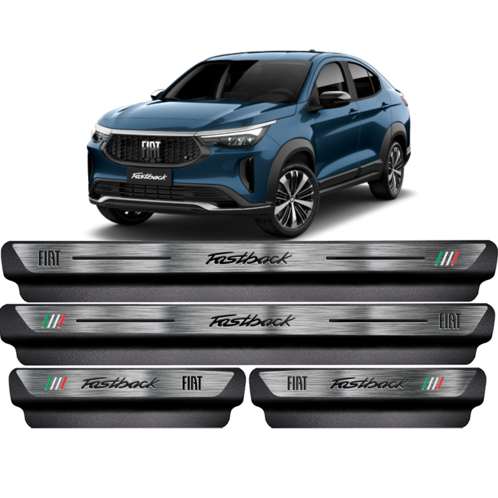 Kit Soleira Aço Inox Premium Para Fiat Fastback