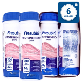 Kit 6 UN Fresubin Protein Energy Drink 200ml Sabor Frutas Vermelhas Suplemento Proteico e Calórico em Oferta na Shopee