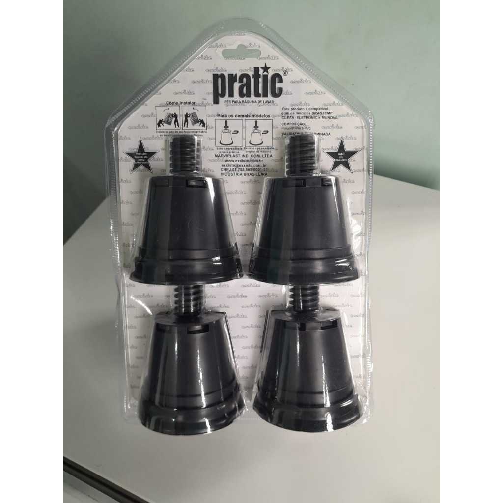 PÉS PARA MÁQUINA DE LAVAR LUXO - PRETO em Oferta na Shopee