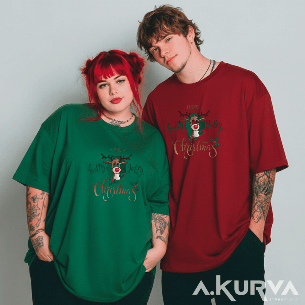 Kit Conjunto Camiseta Camisa para Casal Modelo: Natalino Casalzinho 100% Algodão - Promoção Especial De Final De Ano