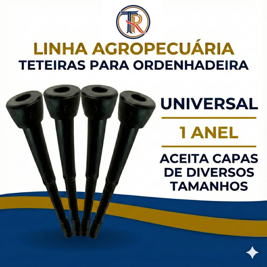 Teteira Insuflador 1 ANEL 9,5mm Jogo com 4 a 16 Uni / Ordenhadeira