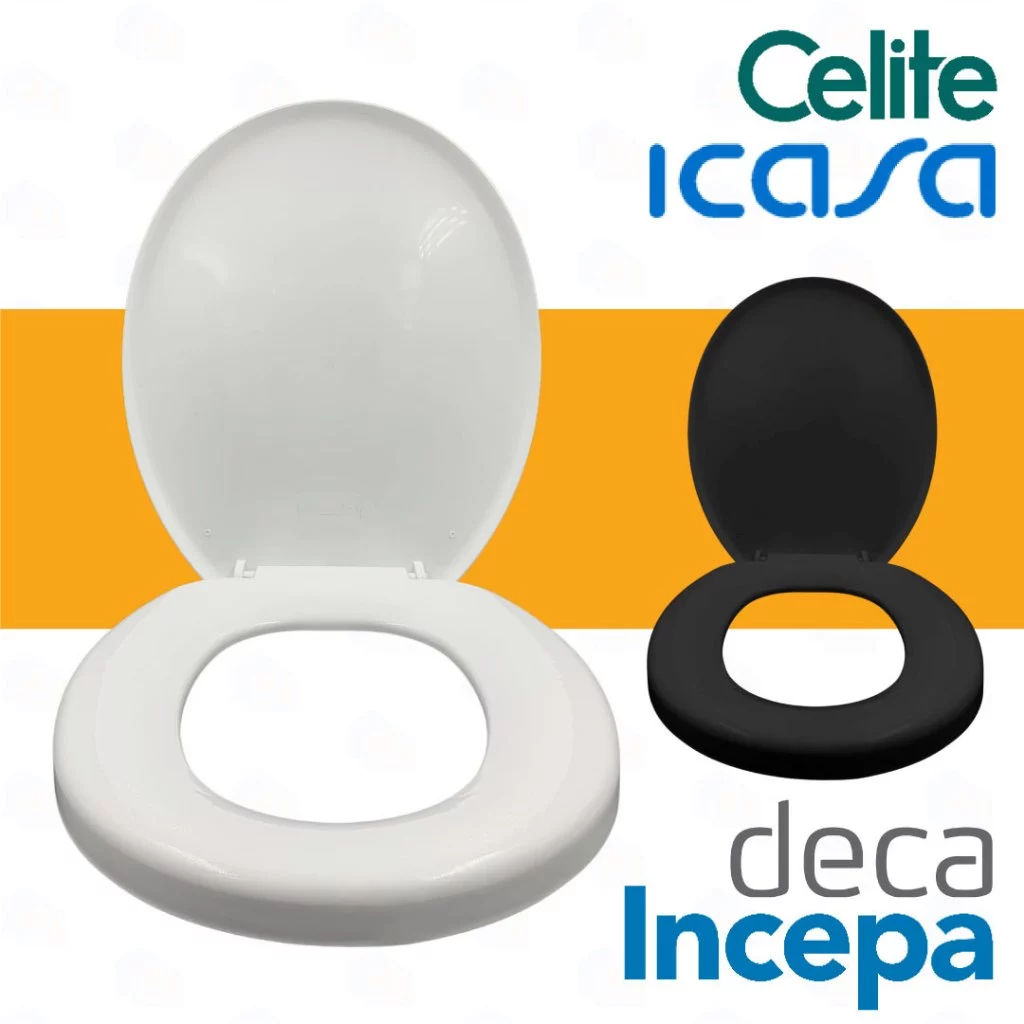 Assento Sanitário Tampa Vaso Oval Vision Redondo Injetado Deca Celite Incepa Hervy Roca Icasa Logasa — imagem 1