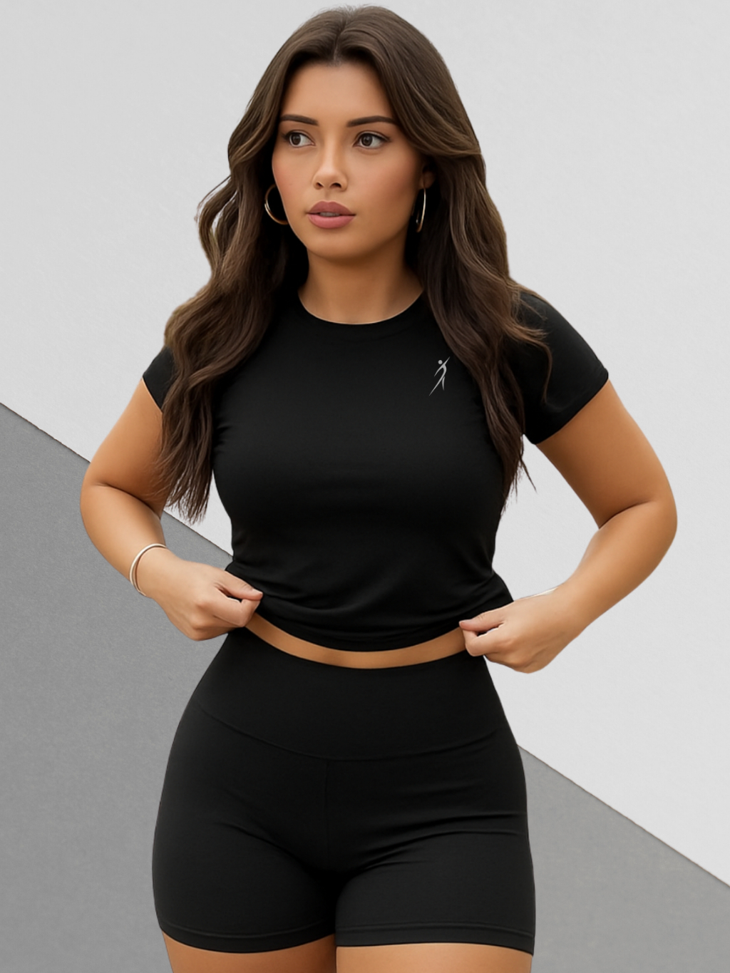 Conjunto Fitness Feminino Academia Treino - Kit Camiseta Dry Fit e Short Zero Transparência Premium