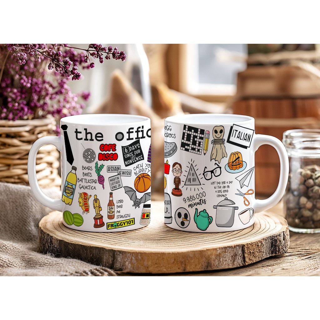 Caneca The Office Série – Estampa Referências Icônicas 325ml Cerâmica Premium