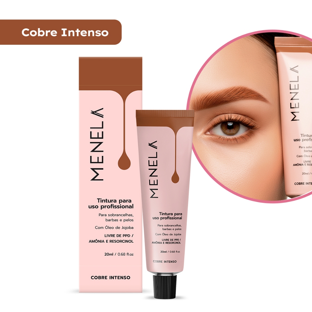 Tintura Menela Cobre Intenso Sobrancelhas E Cílios Coloração Profissional em Oferta na Shopee