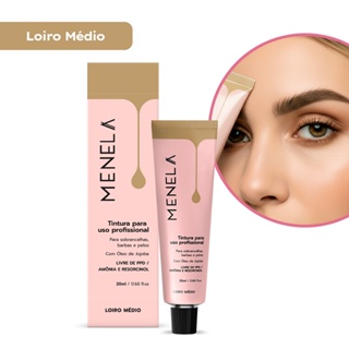 Tintura Menela Profissional para Designer de Sobrancelhas - Loiro Médio em Oferta na Shopee