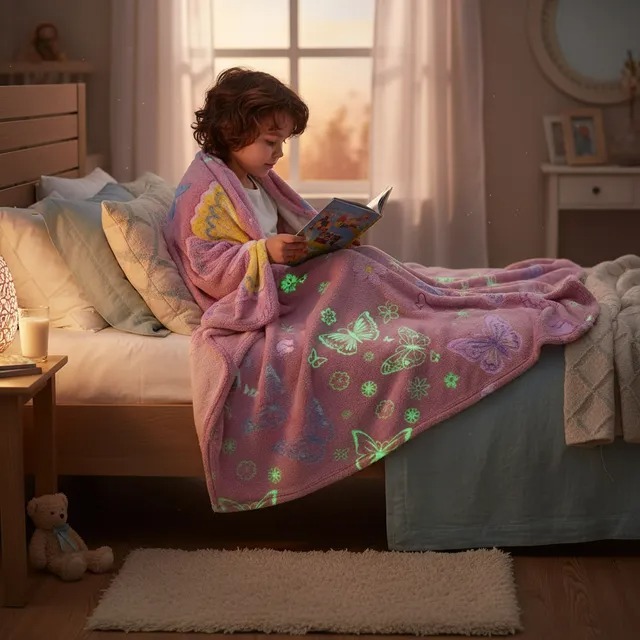 Manta infantil Brilha no Escuro 1,80x2,00Mt em Oferta na Shopee