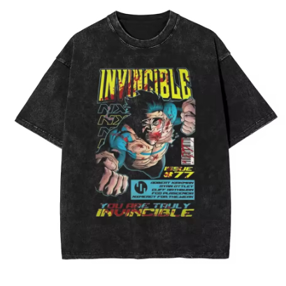 Camisa Unissex Invincible – Algodão Puro e Estilo Geek Atual em Oferta na Shopee