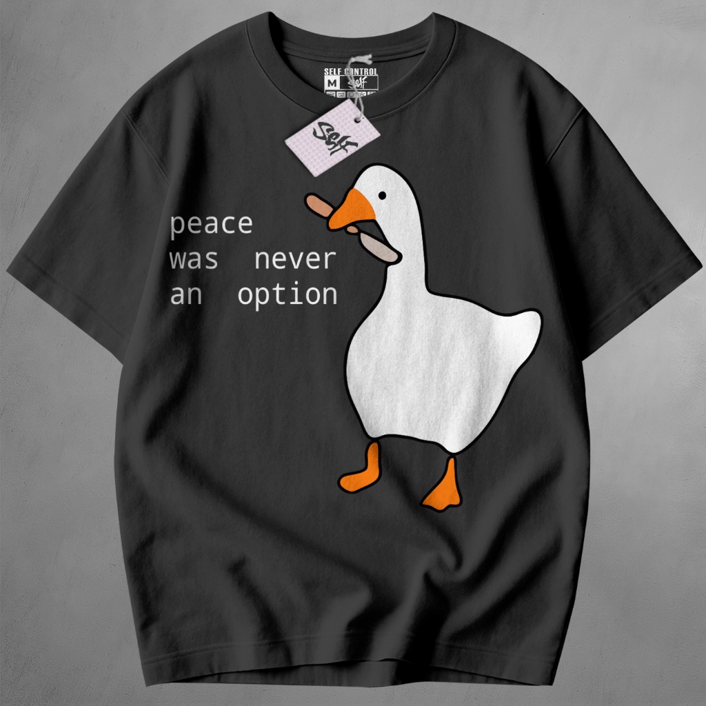 Camiseta Pato Engraçado Frase A paz nunca foi uma opção Novo! em Oferta na Shopee