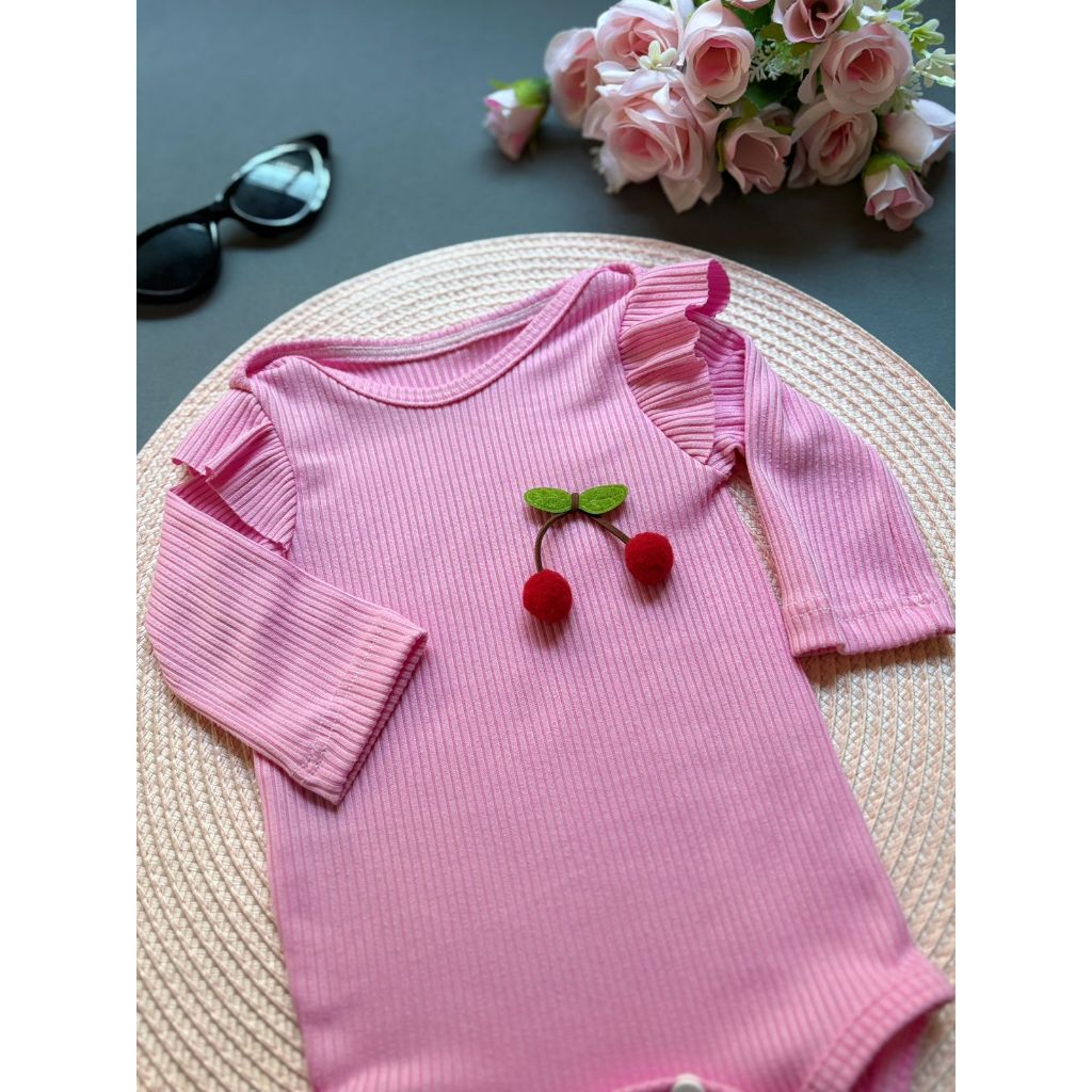 Body Cerejinha Roupa Infantil Menina Blogueirinha Mini Diva Verão Natal Manga Curta Babadinho RN ao G em Oferta na Shopee