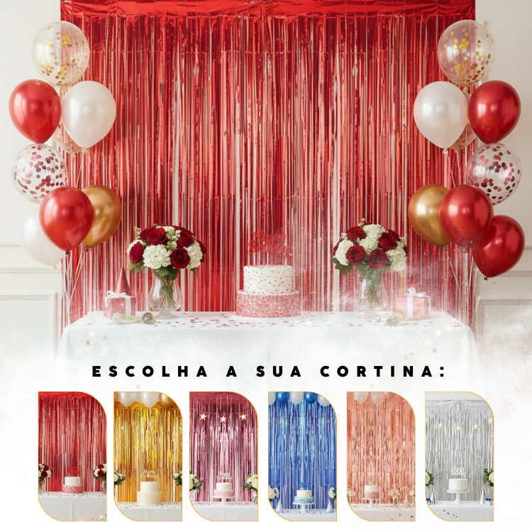 Cortina Brilhante Azul - Comprar com Melhor Preço em Decoração