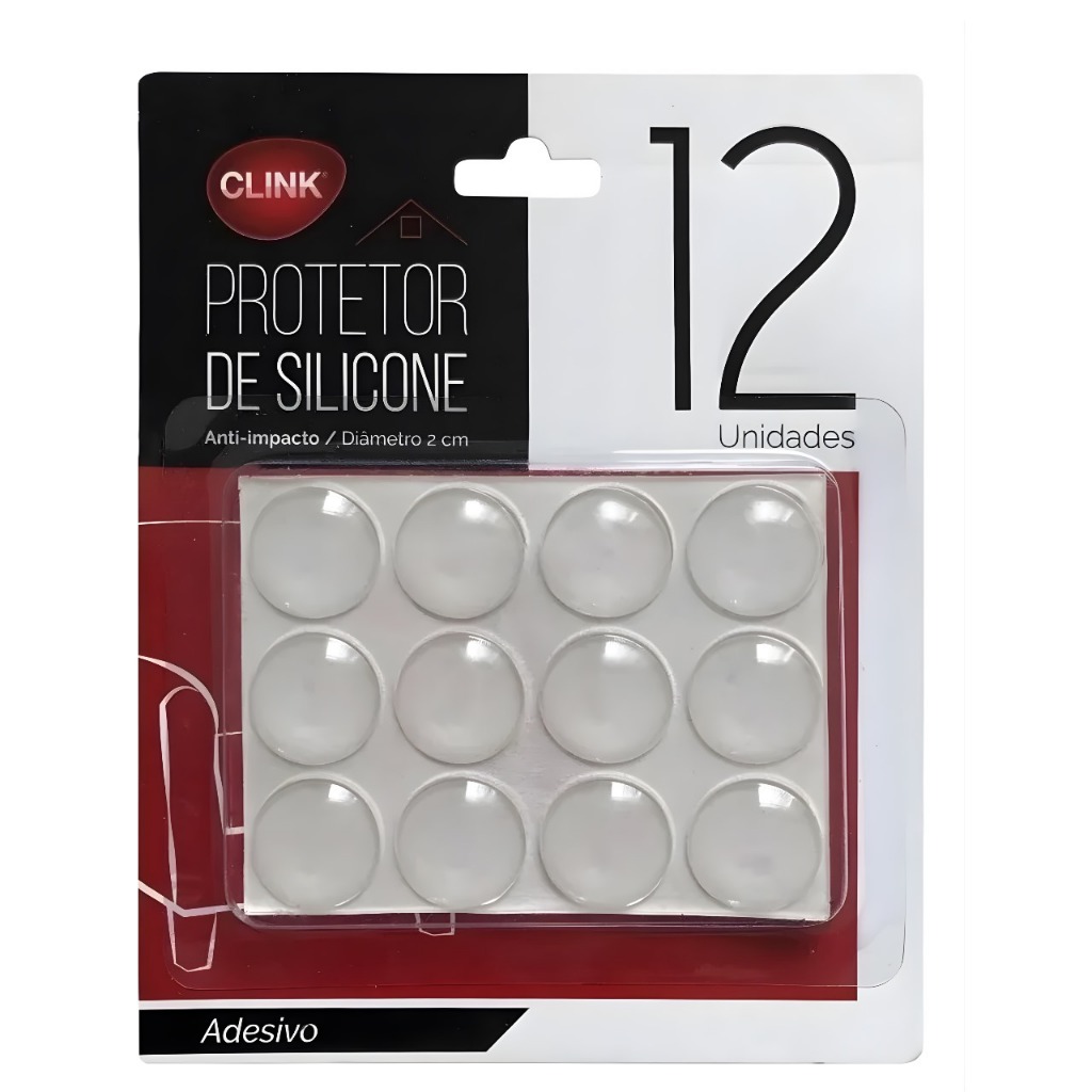 12 Unidades Protetor Batente Gota Silicone Adesivo Multiuso Móveis Vidro anti risco