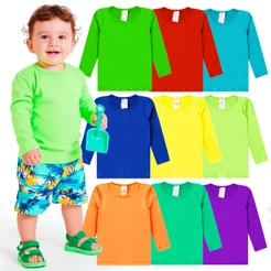 Kit 2, 4 ou 5 Blusas Térmicas Menino Proteção Solar Moda Praia Masculino Infantil
