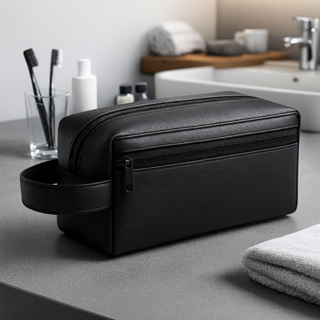 Nécessaire Organizadora de Higiene Pessoal Viagem Couro Sintético Impermeável em Oferta na Shopee